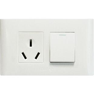 公牛118型16A空调墙壁一位热水器专用插座单开双控一开带三孔家用
