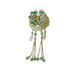 新中式蝴蝶步摇流苏抓夹女古风发饰旗袍汉服国风夹子头饰发夹新款