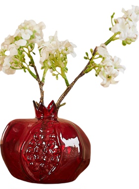 Lunabay迷你小石榴花瓶创意摆件