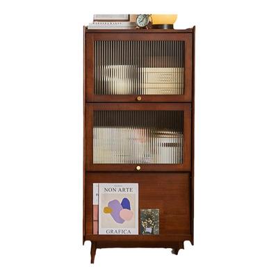 家逸实木北欧多层收纳书柜