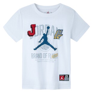 Jordan童装儿童T恤2025夏季新款休闲短袖跑步运动上衣白JD2312033