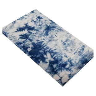 大理蓝言扎染手织老土布布料传统手工茶席床旗粗布装饰靛蓝染面料