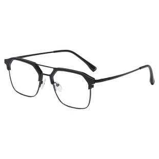 痞帅双梁自动变色眼镜男潮太阳镜高清防紫外线防蓝光两用眼镜护目