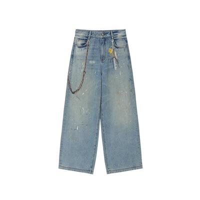 REVAN芮范设计师款复古工业风做旧牛仔裤RL11302149