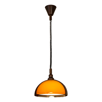 设计师款焦糖色升降餐厅吊灯