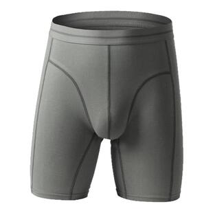 五分长腿平角裤男高弹力透气大码男士内裤纯棉防磨腿运动简约长款