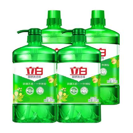 立白茶籽洗洁精4KG家庭装轻松