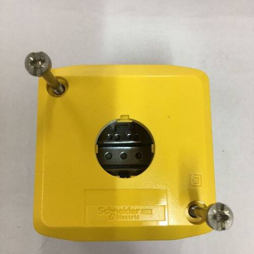 议价施耐德原装进口1孔22MM按钮盒XALK01黄色塑料XB5进口系列急停