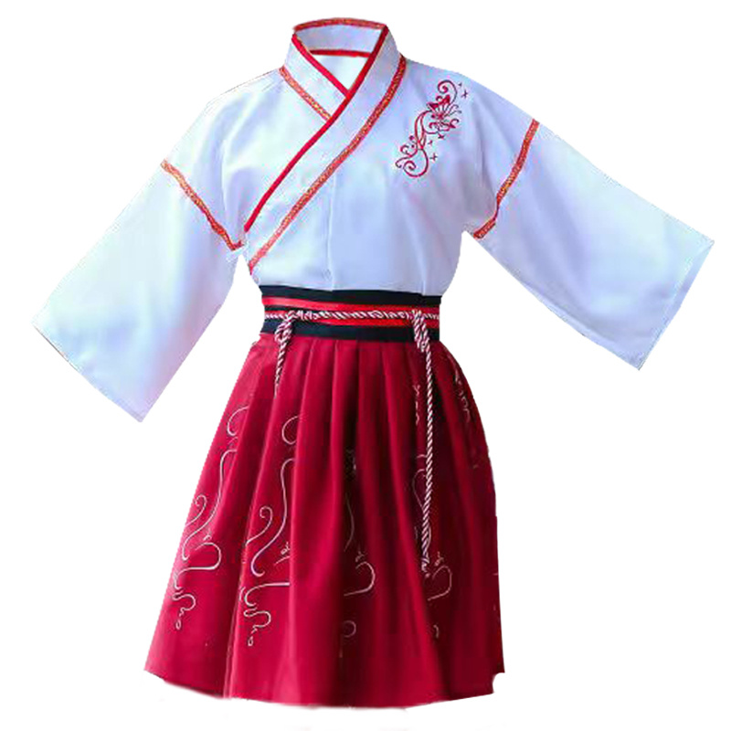 寄明月红昭愿COS演出服女中国风短裙儿童古装连衣裙SING女团汉服