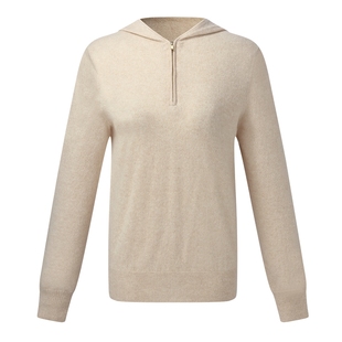 无缝工艺|歌莉娅羊绒上衣女2025新款冬季穿搭连帽毛织衫1ECL5J040