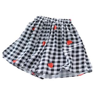 洋气童装夏款棉绸儿童女童绵绸碎花裙裤宝宝中大童人造棉凉爽短裤