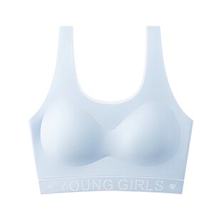 少女内衣女学生高中生初中大童发育期运动防震背心式文胸夏季薄款