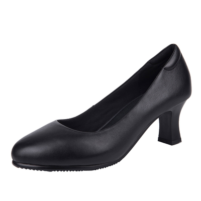 四川空姐平底黑色工作鞋