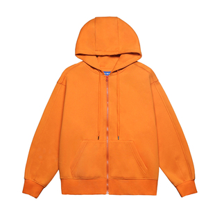 NEATO逆光女装秋季新品 美式复古加绒宽松连帽衫卫衣拉链开衫外套