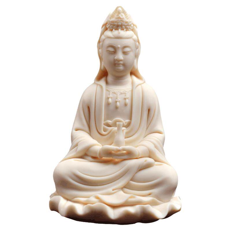 戴玉堂陶瓷随身佛小佛像观世音菩萨像供奉家用摆件玉红瓷坐荷观音