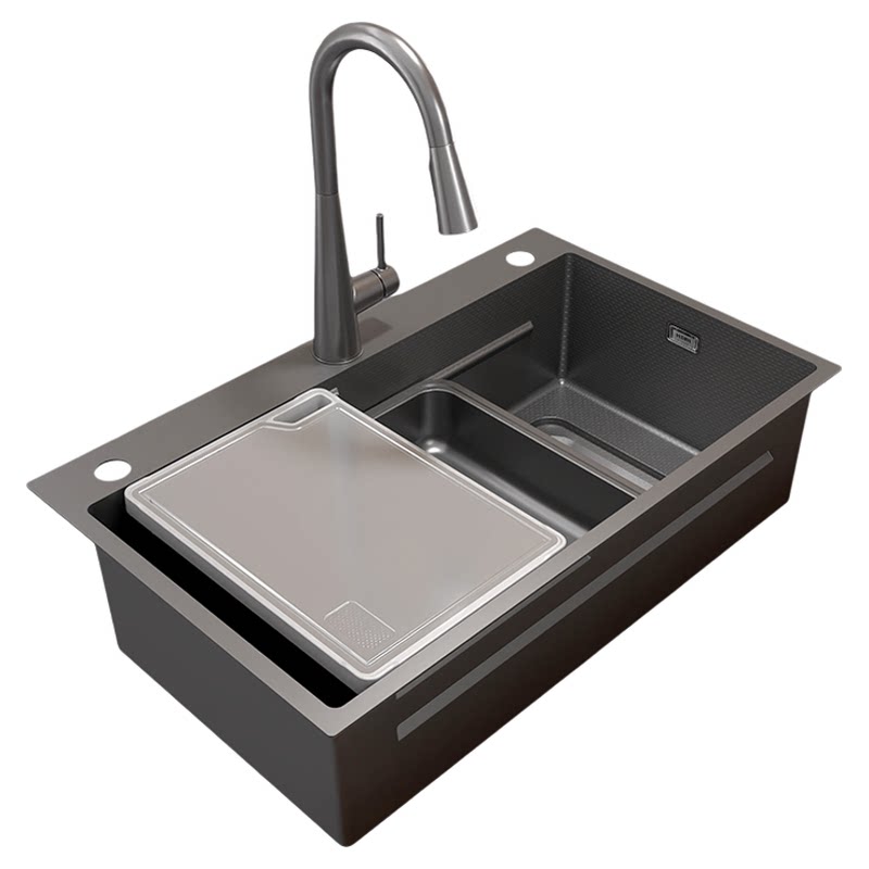MOEN/摩恩摩空间Pro压纹手工纳米大单槽304不锈钢厨房水槽洗菜盆