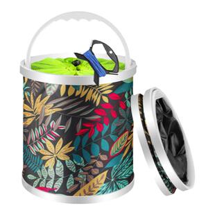 钓鱼可折叠打水桶装鱼桶活鱼箱多功能带绳防跳网小鱼桶渔具鱼护桶