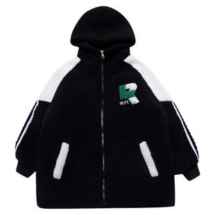 男童羊羔绒外套秋冬装加绒棉衣2025新款中大童摇粒绒冬季加绒加厚