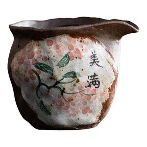 觅己复古老岩泥手绘公道杯茶海