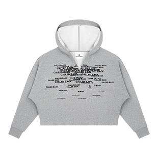 【李一桐同款】CALLEDBACK官方直营秋季新款连帽卫衣女短款上衣
