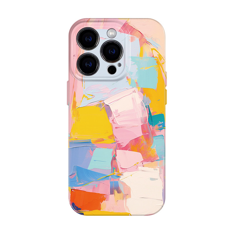 艺术生iPhone16苹果15promax全包手机壳软壳17pro小众油画12创意14耐脏xs高级适用mate40pro