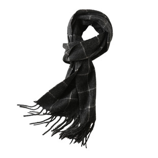 秋冬季新款男女士纯羊毛格子小围巾羊绒短款围脖学生韩版条纹百搭