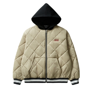 STA X RMD 冬季国潮SR连帽夹棉棒球服外套美式潮牌刺绣休闲棉衣男