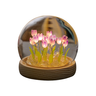 郁金香小夜灯diy手工生日礼物