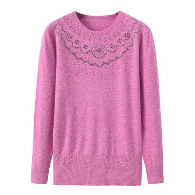 毛线衣套头妈妈装春秋新款薄款