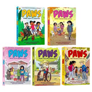 现货 爪子系列5册 英文原版 PAWS: Gabby Gets It Together 冬日的友谊故事 儿童全彩漫画图画书 进口英语书籍Nathan Fairbairn