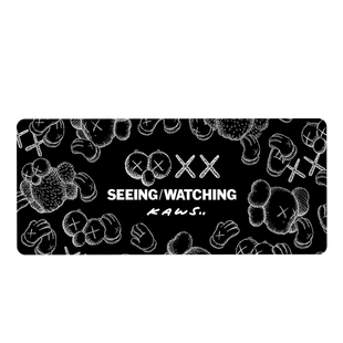 芝麻街Kaws超大鼠标垫锁边游戏电脑键盘加厚防滑定制男垫桌垫办公