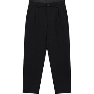 JDV商场同款春季新款黑色男士直筒休闲裤子长裤通勤WPL4616