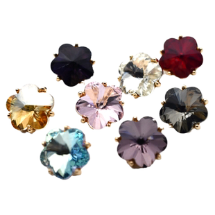 镶钻时装装饰钮扣小花朵玻璃钻金属纽扣扣子衬衫小钻扣衬衫衣扣