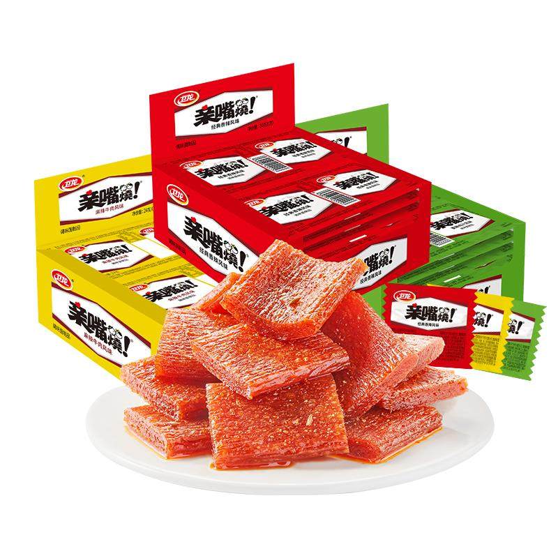 卫龙辣条亲嘴烧休闲零食480g*1盒
