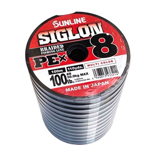 日本sunline桑濑100米连盘PE线 SIGLON喜格龙8编五彩编织大力马线