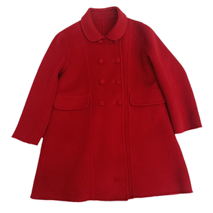 原创女童双面羊绒大衣2025新款秋冬中长款儿童法式毛呢子羊毛外套