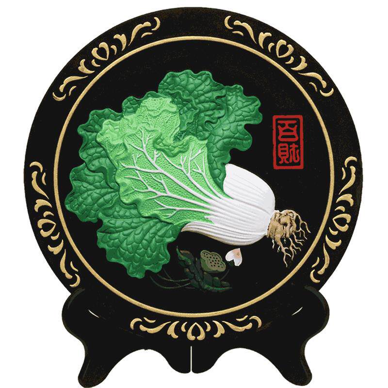 家居客厅新家装饰品摆设玄关工艺品大白菜摆件百财新店铺开业礼品