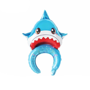 网红卡通可爱动物儿童充气头饰发箍气球幼儿园开学季装饰小礼品