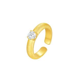 周大生夜幕繁星情侣对戒纯银荧光珐琅戒指设计感新年礼物送女朋友