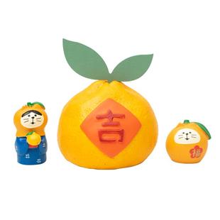 阿楹 仿真橘子玄关书柜厨房入宅开业大吉洞洞板车载春节精致摆件