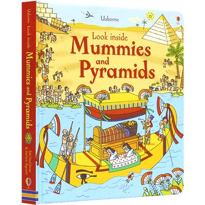 Usborne 原版英文 Look Inside Mummies & Pyramids 看里面之揭秘古埃及尤斯伯恩图书立体书早教书翻翻书科普科学英语绘本3-8岁