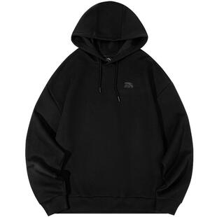 安踏连帽卫衣男款2026新款针织长袖运动休闲青少年冬装潮流内搭男