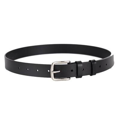 小皮带男款针扣牛皮裤带男士休闲百搭细中年青年潮高档真皮腰带窄