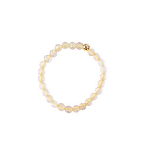 普陀山天然黄水晶戒指女性个性好运小众设计指环中指戒指闺蜜礼物