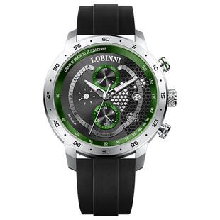 罗宾尼手表男运动风大表盘镂空黑武士系列全自动机械表防水夜光