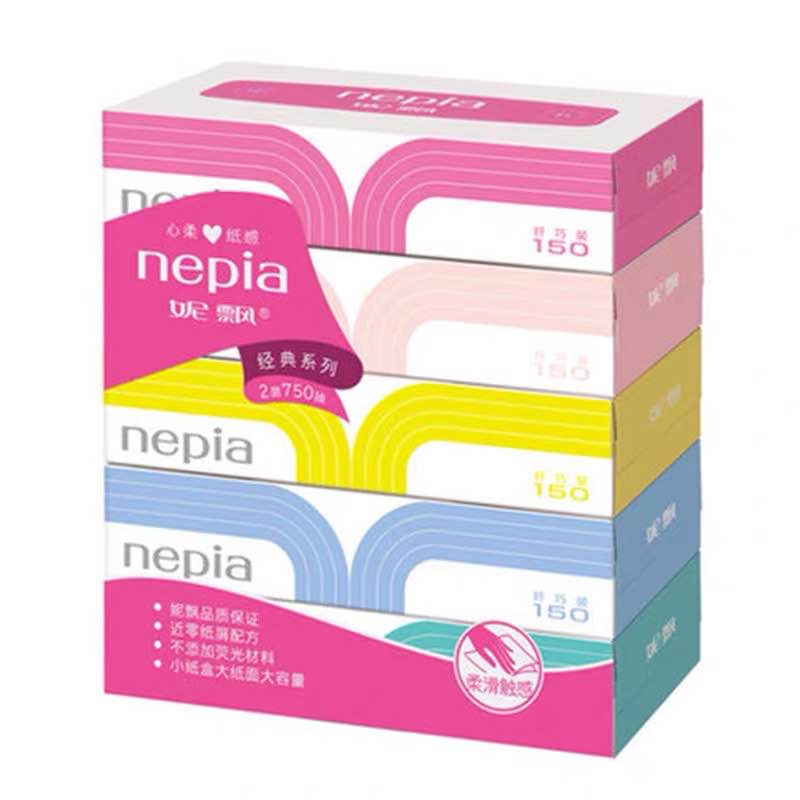 扁盒妮飘纤巧车用抽纸商务nepia