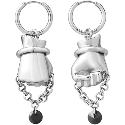 BLACKHEAD温感变色拳头吊坠耳饰