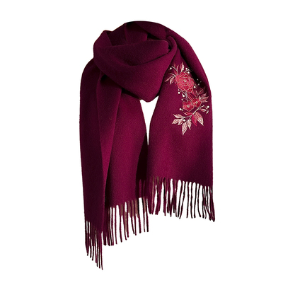 羊毛围巾礼盒送妈妈中老年人洋气奶奶长辈羊绒围脖生日的礼物实用