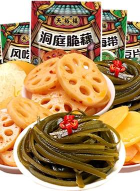 天裕福素菜黑鸭脆藕片辣卤海带丝