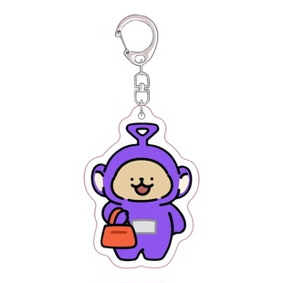 天线宝宝马尔济斯小鸡毛情侣闺蜜钥匙扣亚克力可爱卡通书包挂件